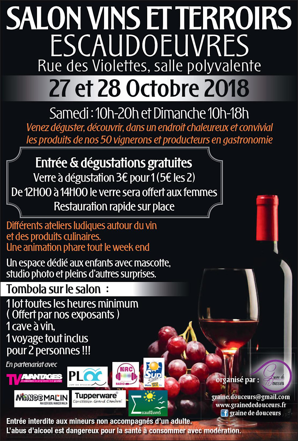 Salon vins et terroirs le 27 et 28 octobre à Escaudoeuvres
