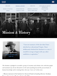 Tablet Portrait | Mission & History | Institute for Advanced Study