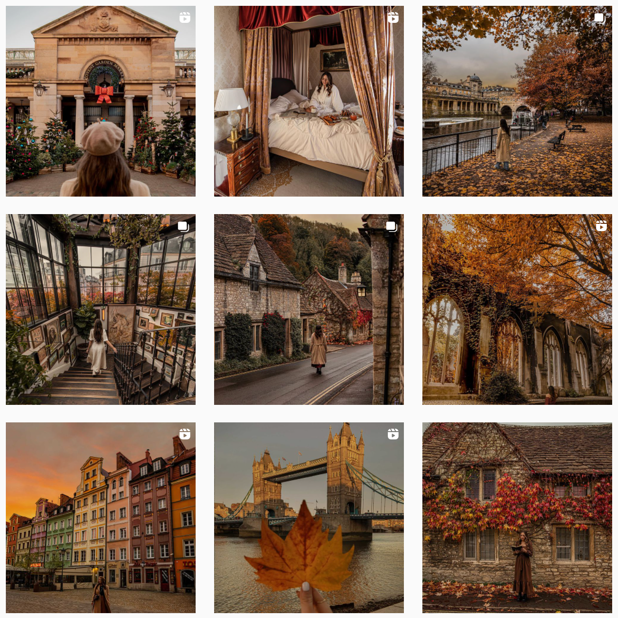 Kelsey in London season color palette feed aesthetic example autumnal fall