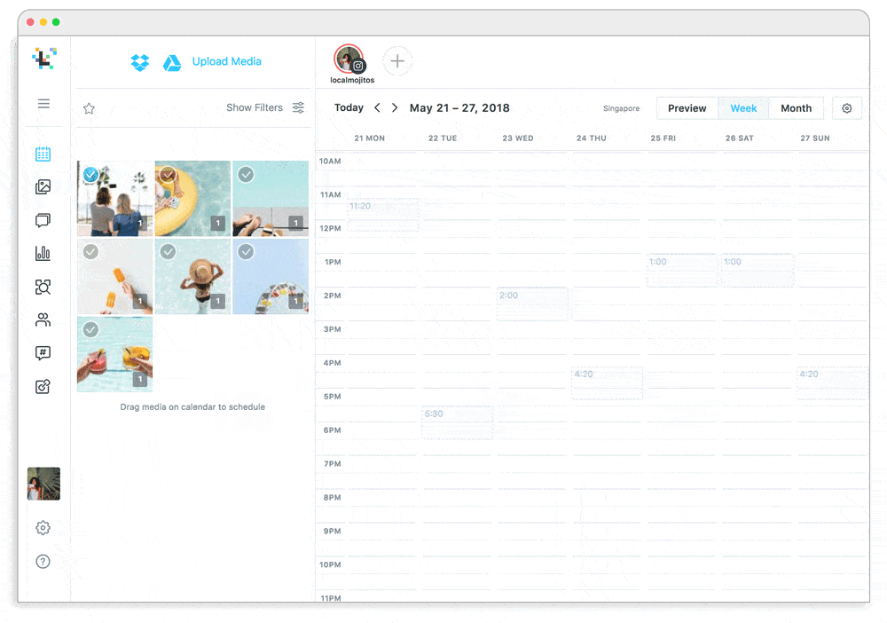 With Later, you can plan and schedule your Instagram posts from one easy-to-use dashboard.