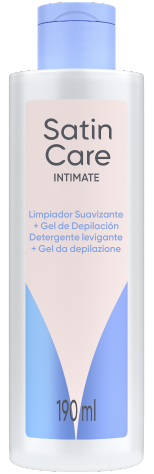 Limpiador y gel para suavizar el pelo de la zona íntima y la piel de