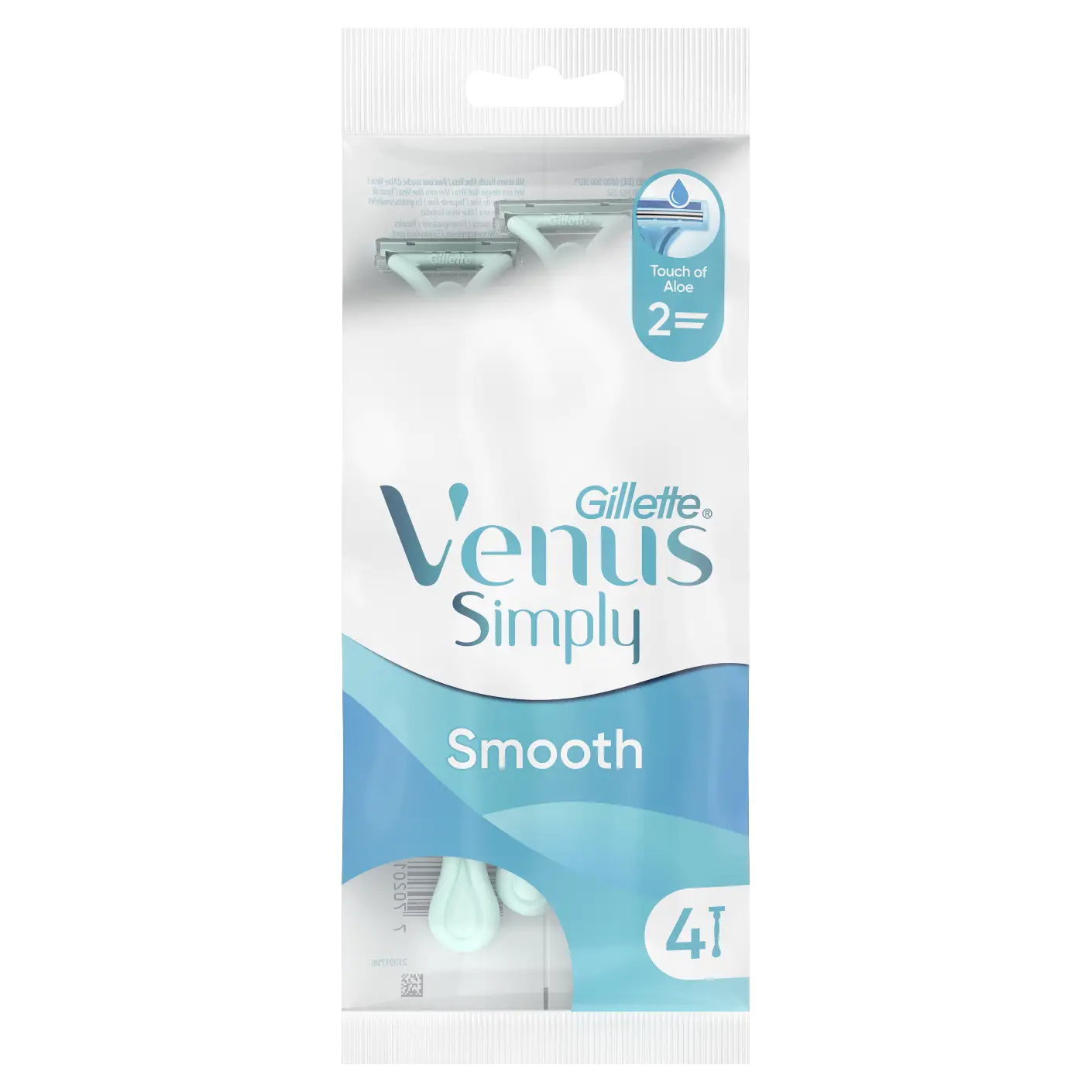 Simply Gillette Venus 2 engångsrakhyvel med 2-bladshuvud och MoistureRich-strip för enkel rakning-4