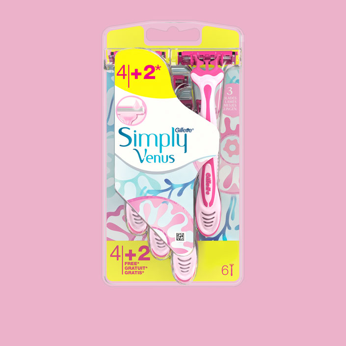 Simply Gillette Venus 3 Rasoio Usa & Getta - Include sei rasoi