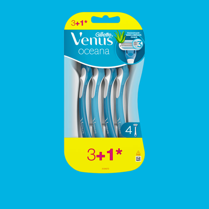 Gillette Venus Oceana Rasoio Usa & Getta - Include 4 rasoi