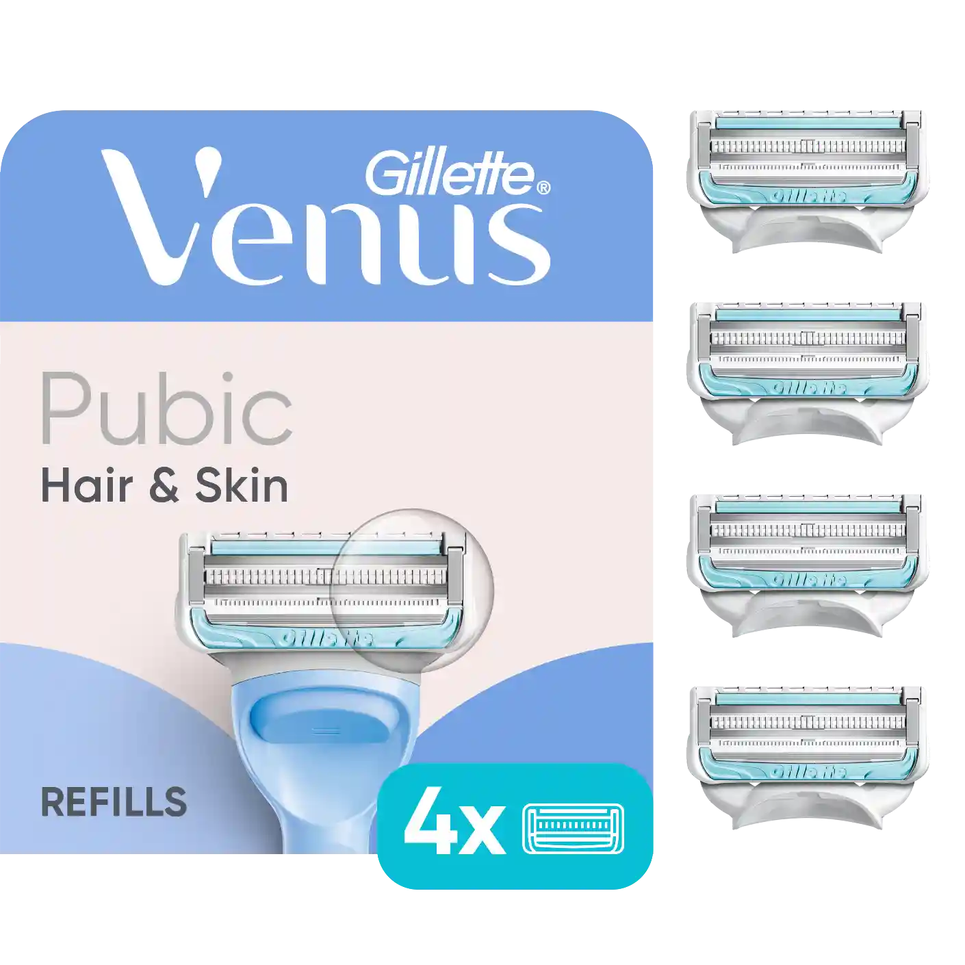 Gillette Venus Lamette di ricambio per rasoio per Peli e Pelle della Zona Intima