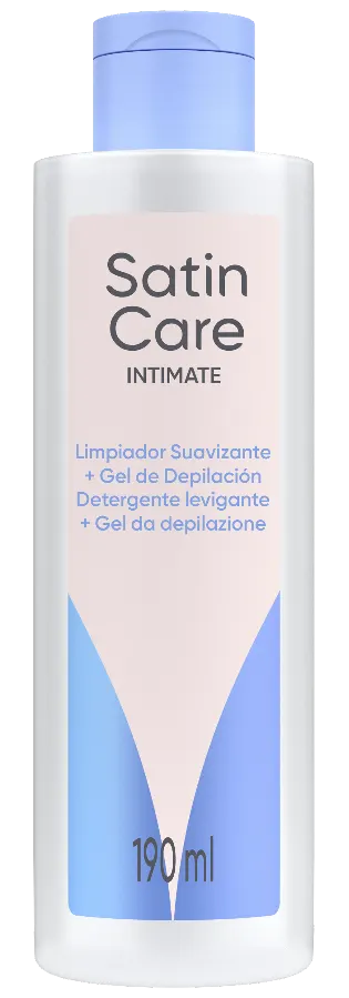 Limpiador y gel para suavizar el pelo de la zona íntima y la piel de