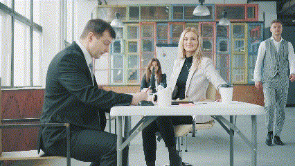 International Women-s day - uplifting GIF of corporate woman