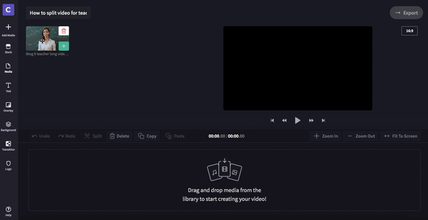 Step 4. Drag and drop clip onto timeline
