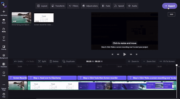 Export video tutorial- How to Use Screen Recorder to Make Video Tutorials-Clipchamp Blog