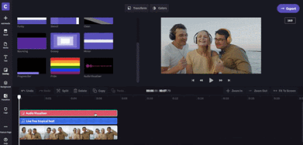 Music video Step 6. Edit appearance of audio visualiser
