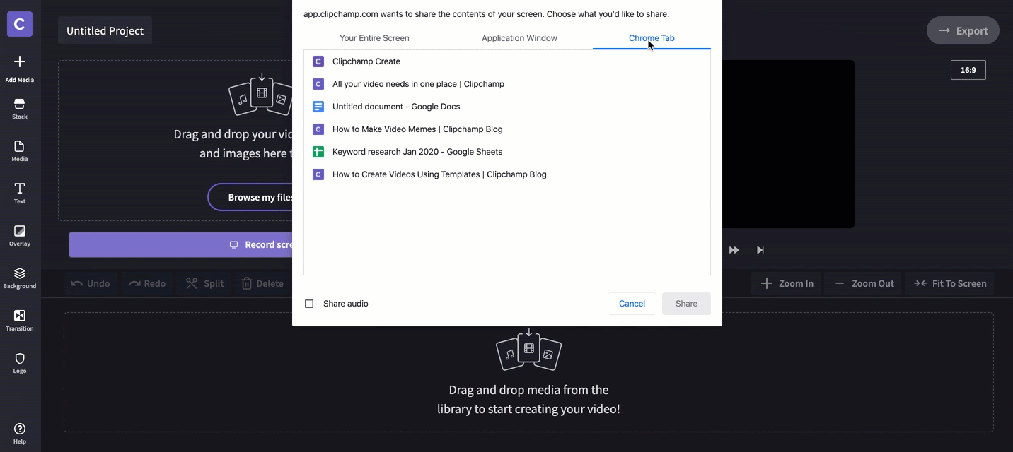 Step 4. Screen record with audio