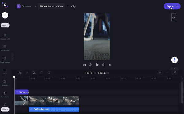 Step 7. Save and export TikTok sound directly to TikTok
