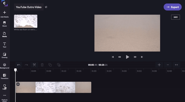 Step 4a - Youtube Outro Videos and Youtube End Cards: Ultimate Guide Free Templates Clipchamp Video Editor Blog