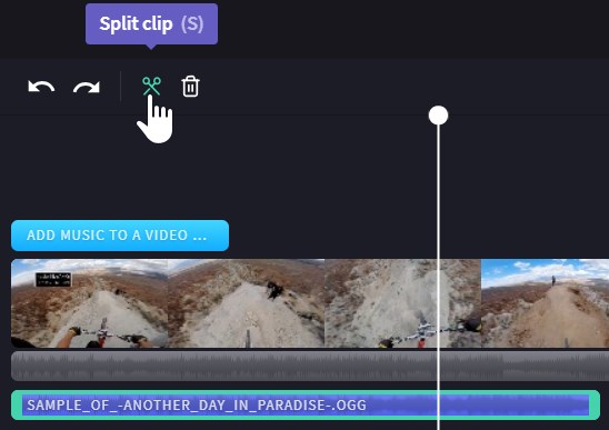 reduce the audio track length by cutting it