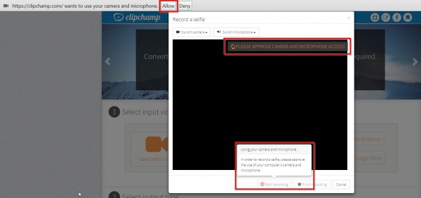 allow camera access