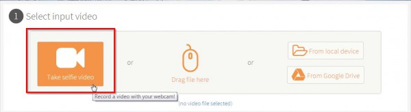 take selfie video - record a webcam video