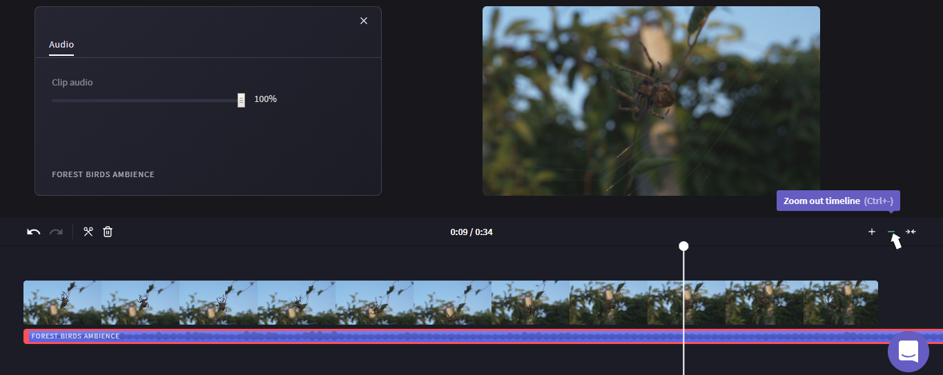 Select audio to trim