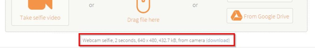 download the selfie video or convert it for more options