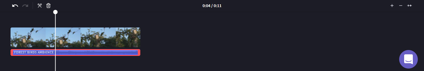 Audio trimmed to match video file