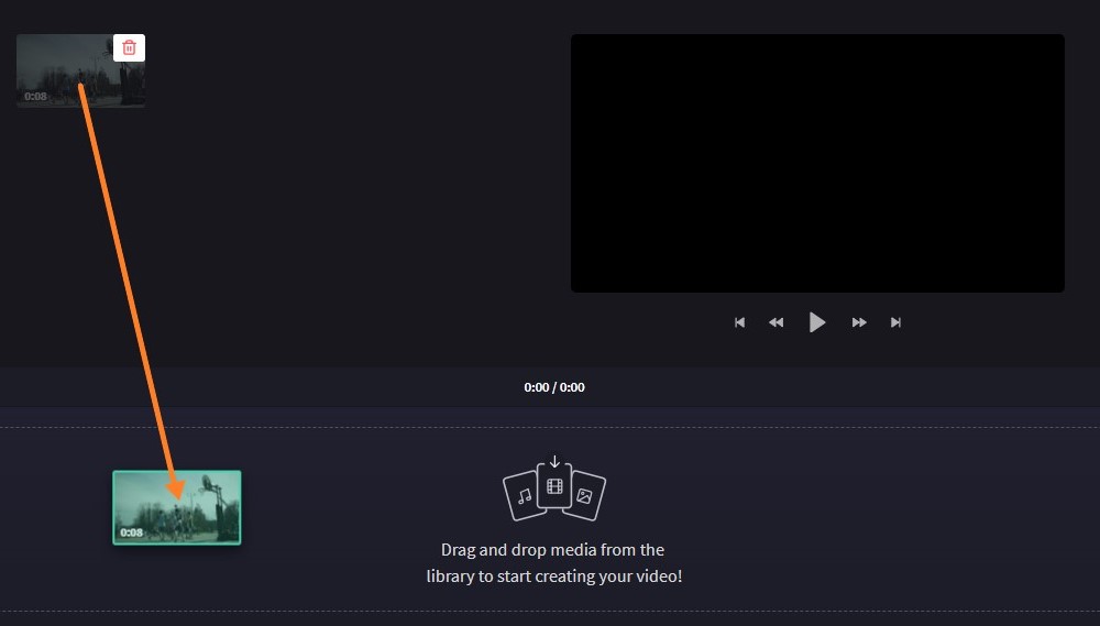 Add the video you want to slow down
