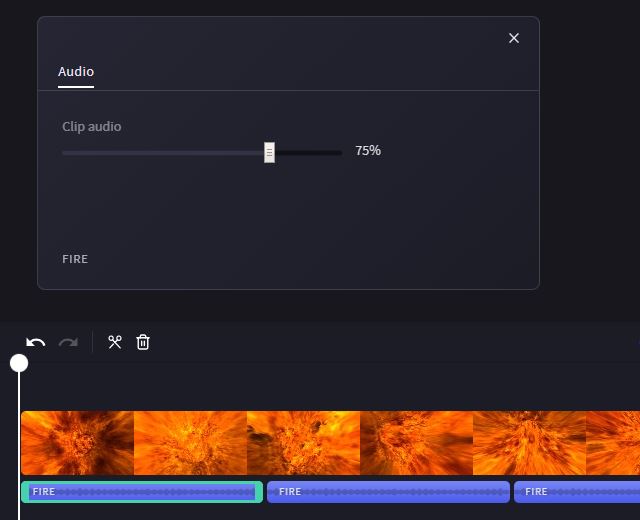Adjust volume of stock audio
