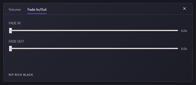 Editor for applying audio fades