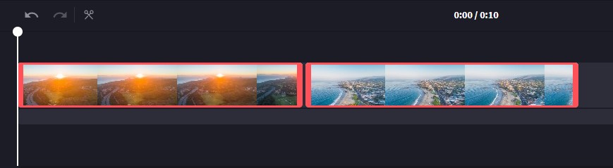 Drag your videos to the start