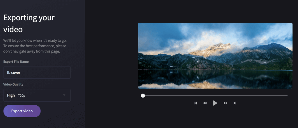 Export your video