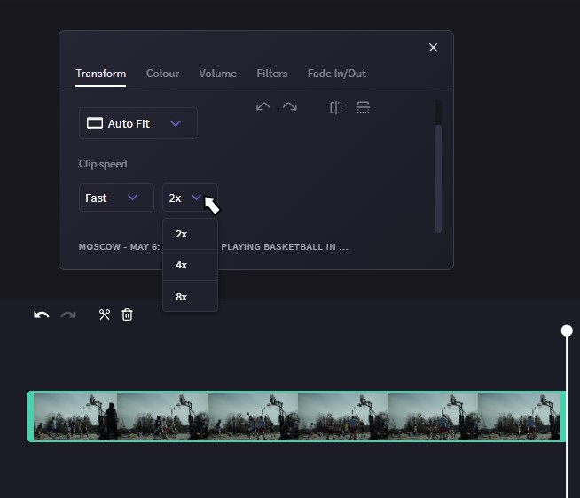 Speed up video online with Clipchamp