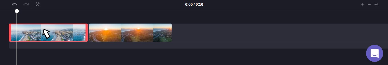 Rearranging videos on the timeline step 1