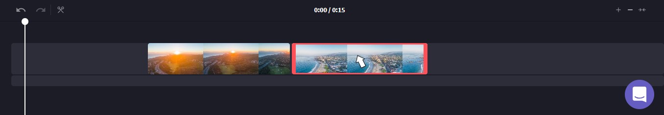 Rearranging videos on the timeline step 2