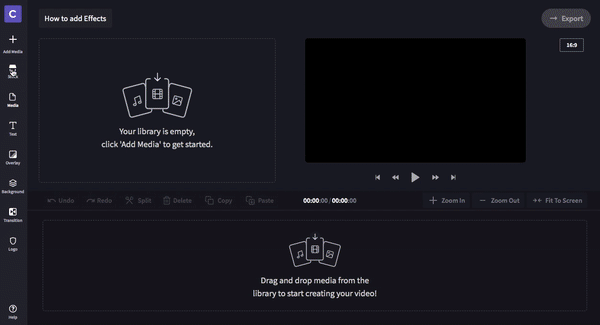 Clipchamp Create add stock footage to project.
