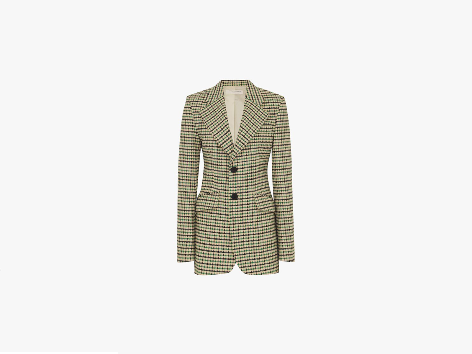 Victoria Beckham Jarvis Tailored Jacket in Speckled Tweed