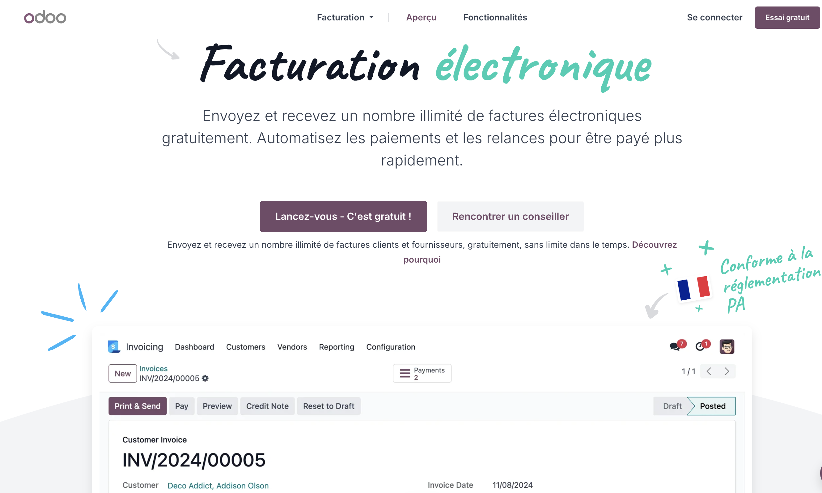 Odoo - plateforme agréée
