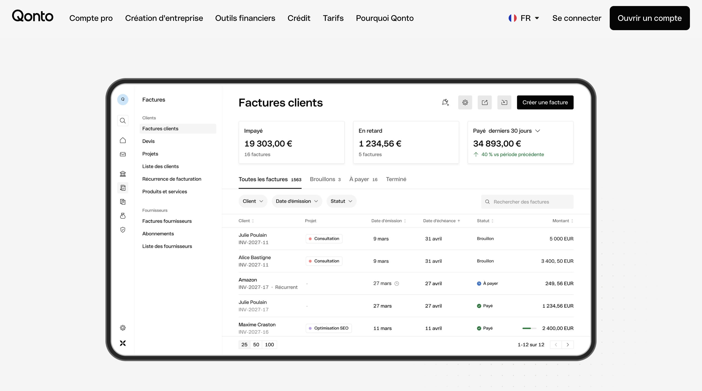 Qonto - plateforme agréée