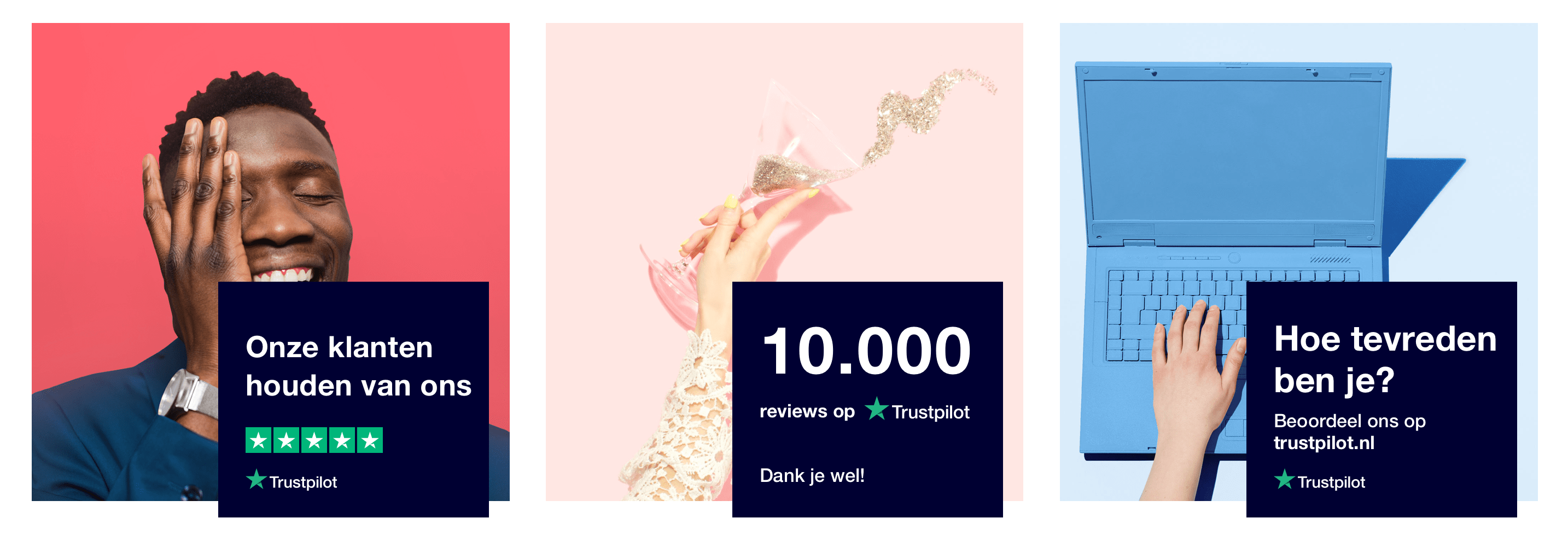 Illustration example of Trustpilot marketing templates marketing assets how-it-works NL