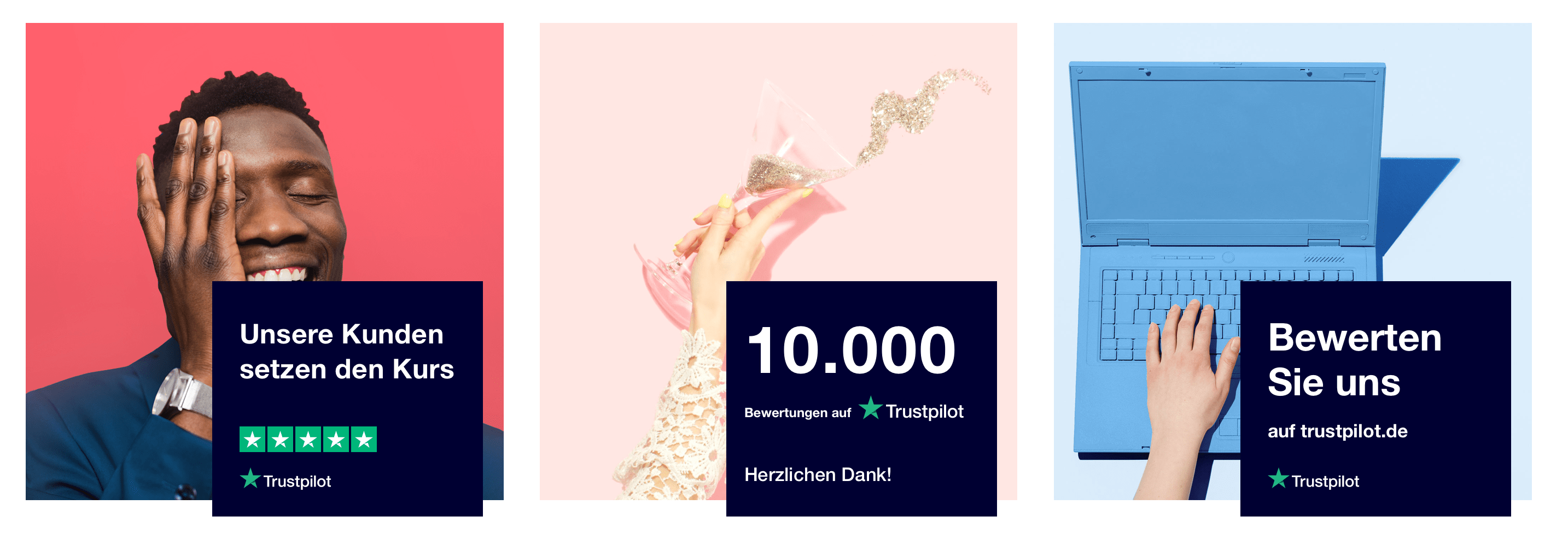 Illustration example of Trustpilot marketing templates marketing assets how-it-works DE