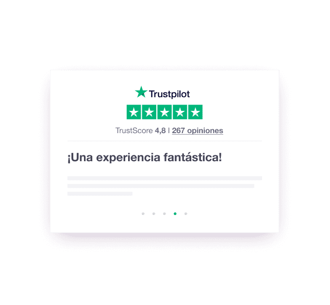 Illustration of a Trustpilot website widget called a TrustBox ES - Jumbotron main image - desktop