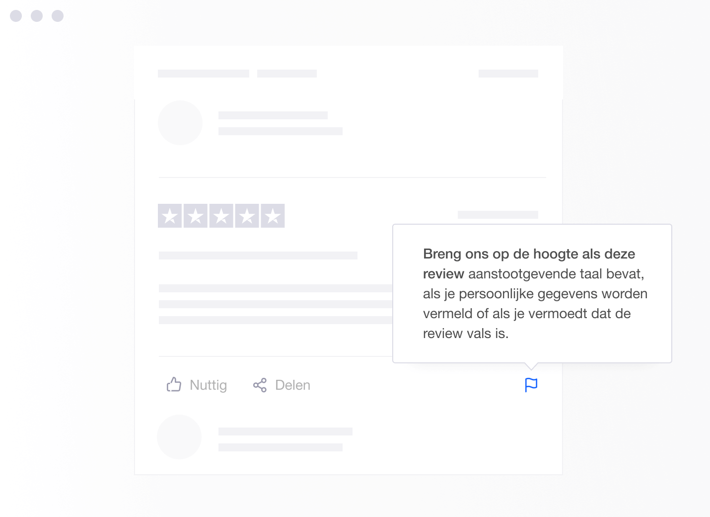Illustration showing Trustpilot's whistleblower tool for reporting reviews NL - Community whistleblowers