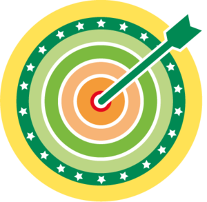 Bulls eye on a target arrow bullseye