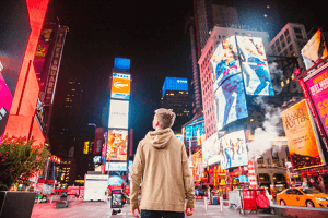 Man standing on time square what are consumer insights