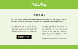 Online shop example