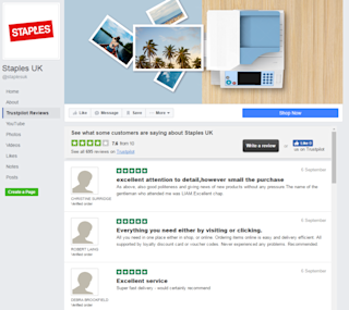 Staples Facebook reviews example staples-facebook-example