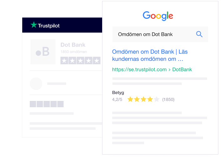 Illustration of how a Trustpilot company profile can help you rank higher in Google searches SE - Company Profile Page