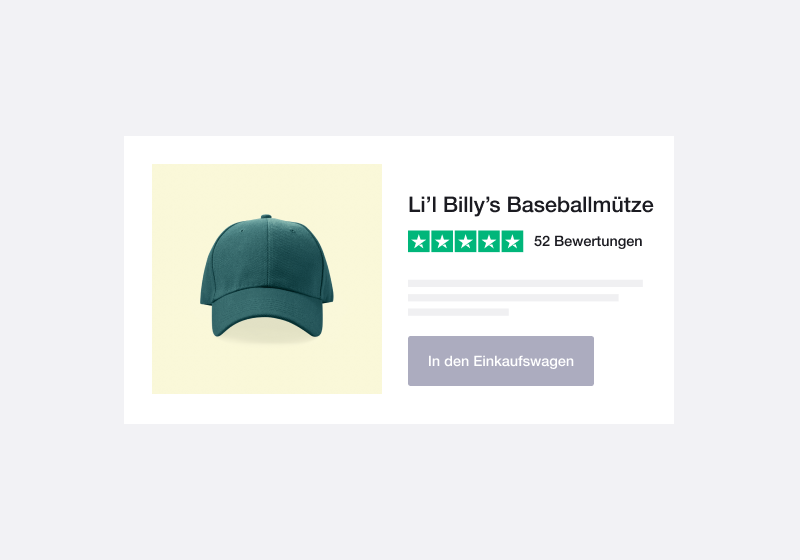 Illustration of a Trustpilot product review DE - Product Reviews