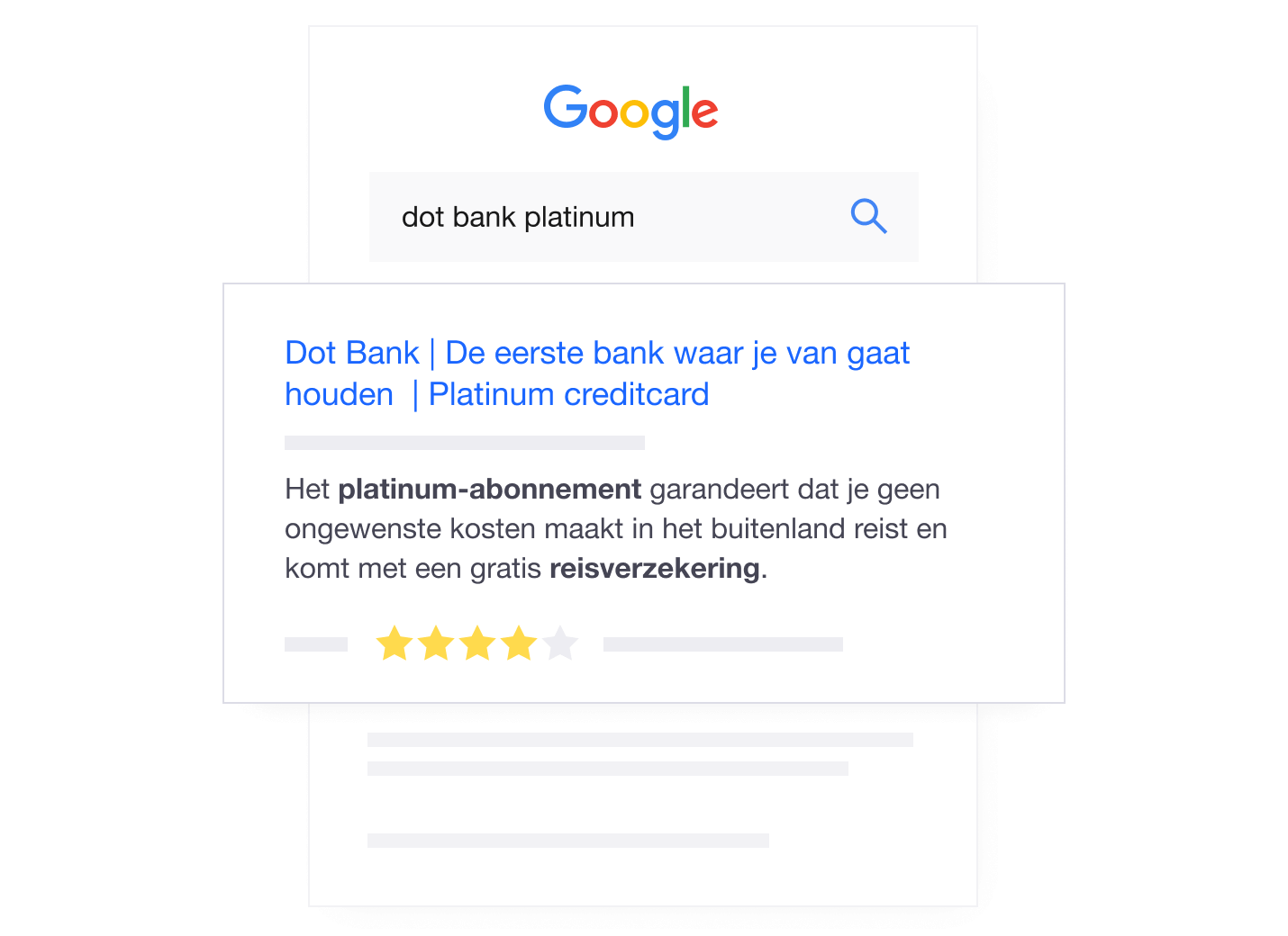 Illustration of how Trustpilot product reviews show up in Google searches NL - Product Review Content