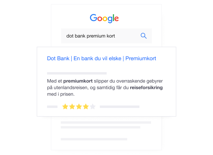 Illustration of how Trustpilot product reviews show up in Google searches NO - Product Review Content