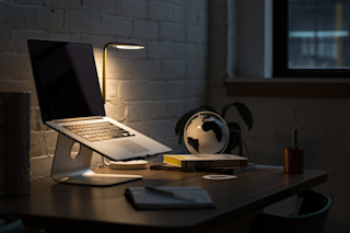 Late night work desk