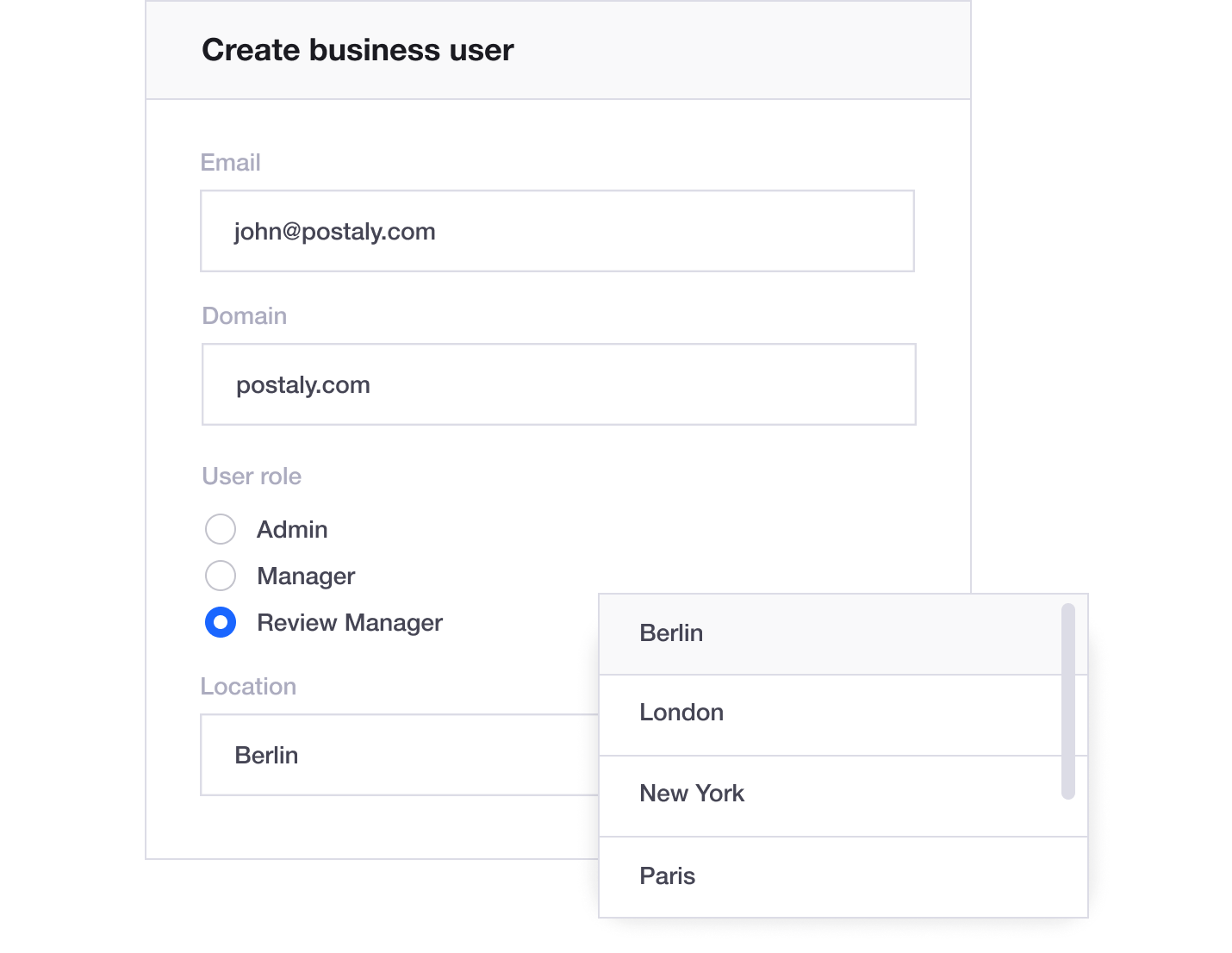Local user management illustration - Trustpilot Location Reviews Trustpilot user management roles