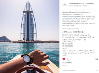 Daniel Wellington Instagram post social proof example UGC 2